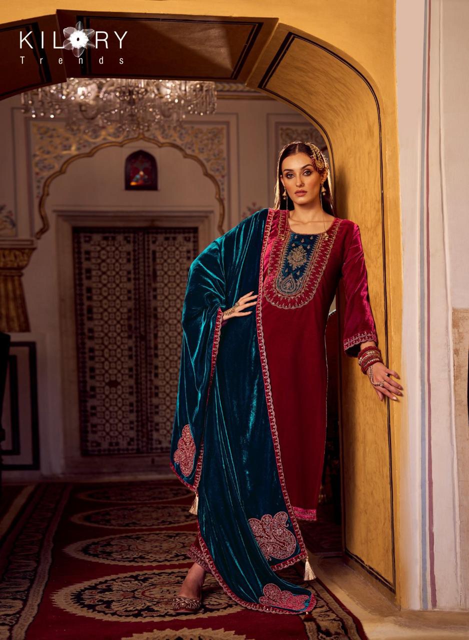 Jashn E Mehfil By Kilory Velvet Salwar Kameez Wholesale Price In Surat
